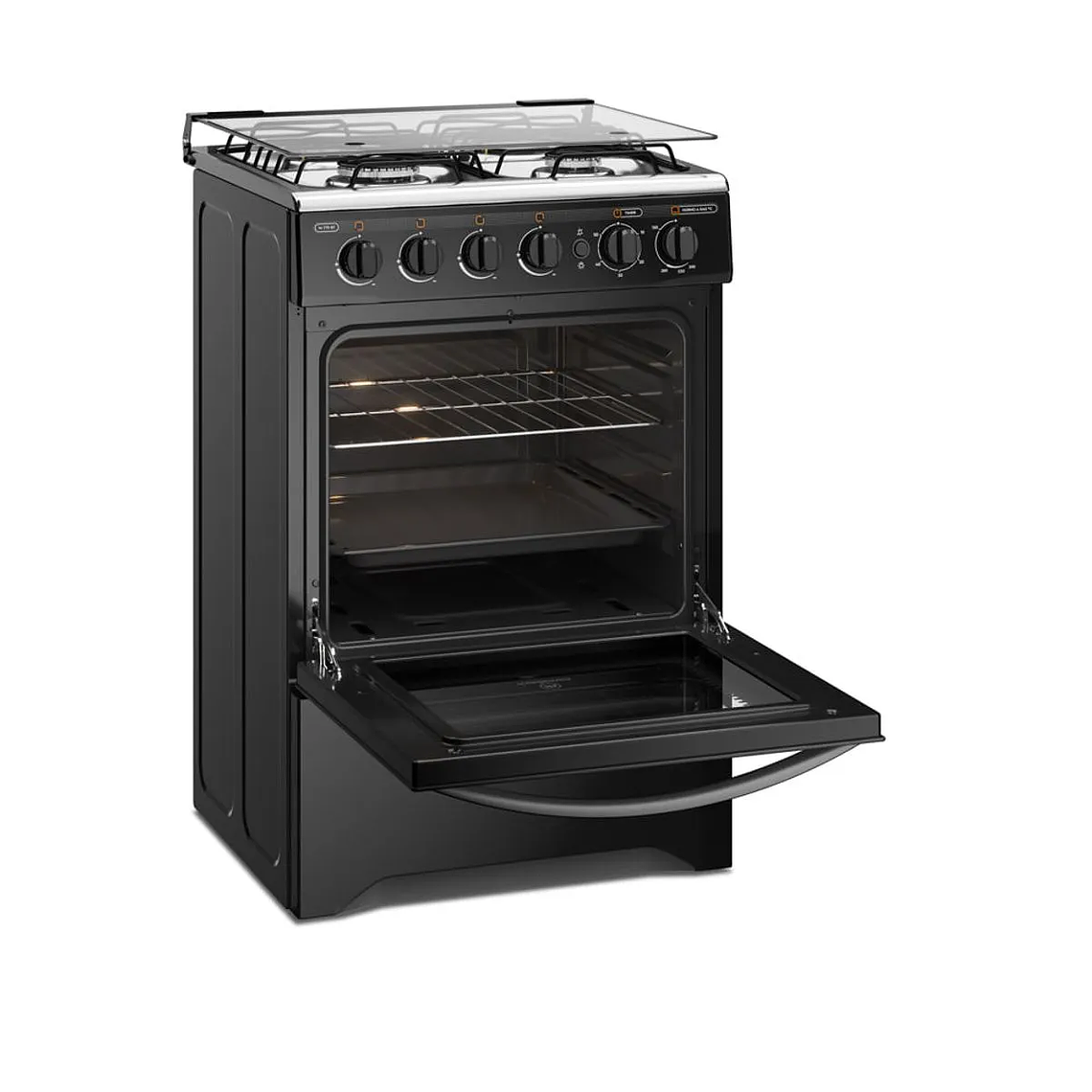 COCINA A GAS 4 PLATOS MADEMSA CON LIMPIAFÁCIL Y TIMER M 775 BT NEGRA 3