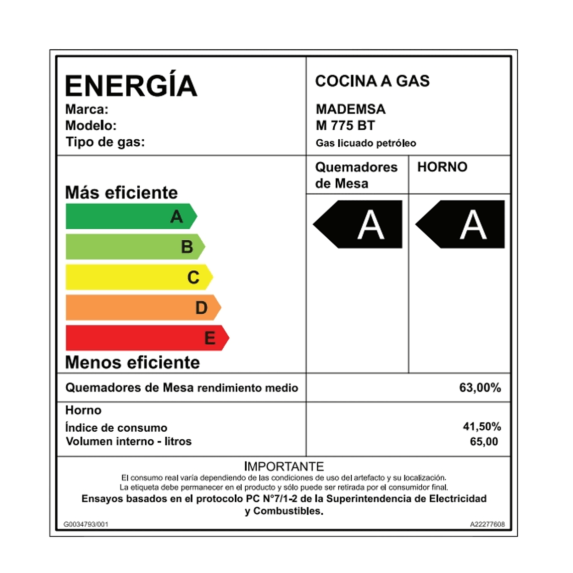 COCINA A GAS 4 PLATOS MADEMSA CON LIMPIAFÁCIL Y TIMER M 775 BT NEGRA 11