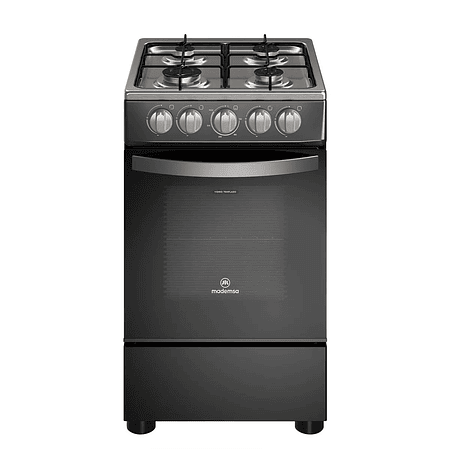 COCINA A GAS 4 PLATOS MADEMSA LIMPIAFÁCIL Y PARRILLAS DE ALAMBRÓN FM4IP NEGRA