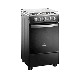 COCINA A GAS 4 PLATOS MADEMSA LIMPIAFÁCIL Y TAPA CUBIERTA VIDRIO FM4LP NEGRA