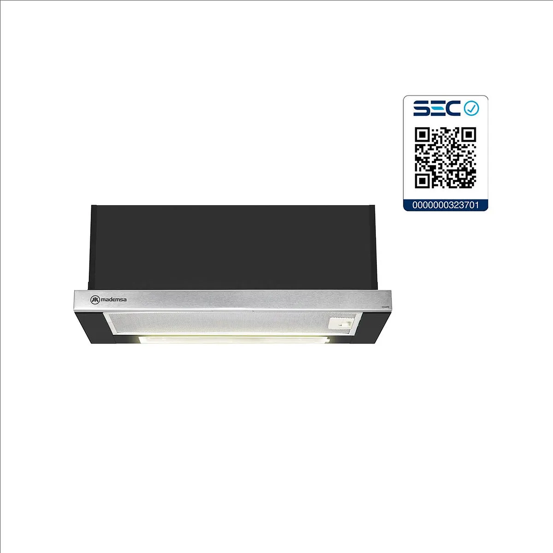 CAMPANA DE COCINA EXTRACTORA MADEMSA RETRÁCTIL 60CM EMPOTRABLE MX 6270 NEGRA 6