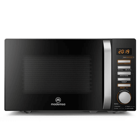 MICROONDAS MADEMSA 20 LITROS DIGITAL DESCONGELAMIENTO INTELIGENTE MM20FBH NEGRO