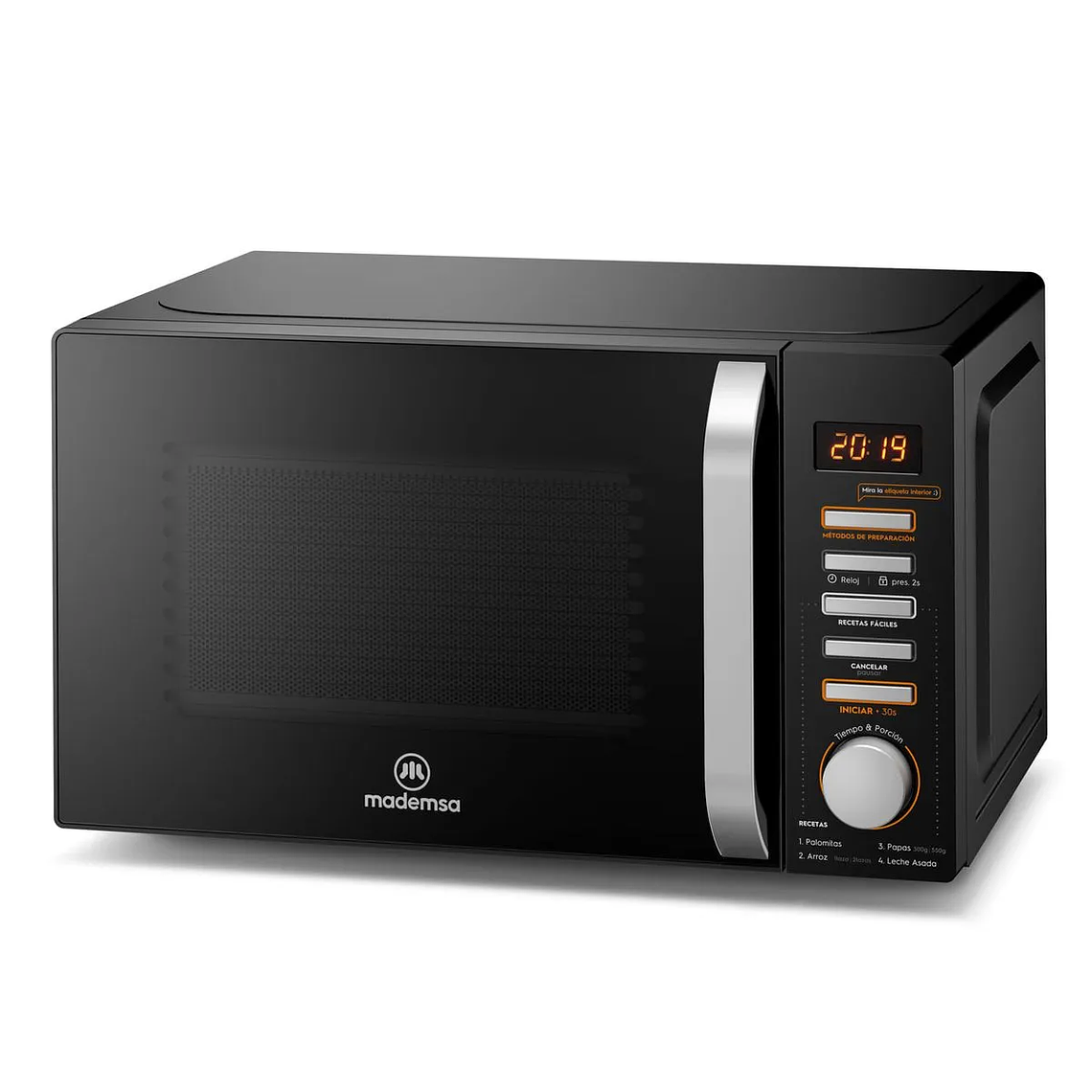 MICROONDAS MADEMSA 20 LITROS DIGITAL DESCONGELAMIENTO INTELIGENTE MM20FBH NEGRO 2