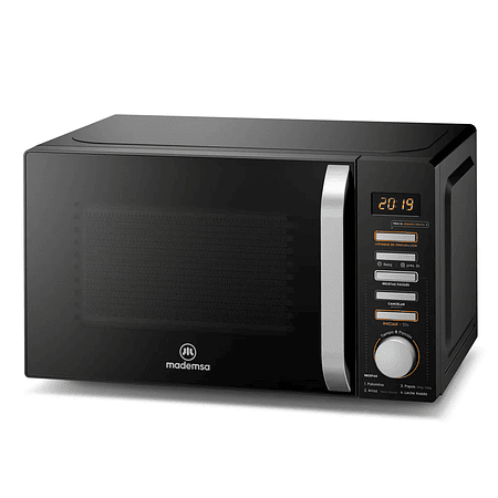 MICROONDAS MADEMSA 20 LITROS DIGITAL DESCONGELAMIENTO INTELIGENTE MM20FBH NEGRO