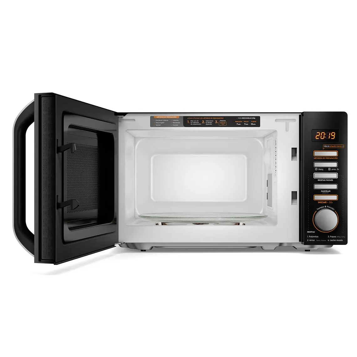 MICROONDAS MADEMSA 20 LITROS DIGITAL DESCONGELAMIENTO INTELIGENTE MM20FBH NEGRO 4