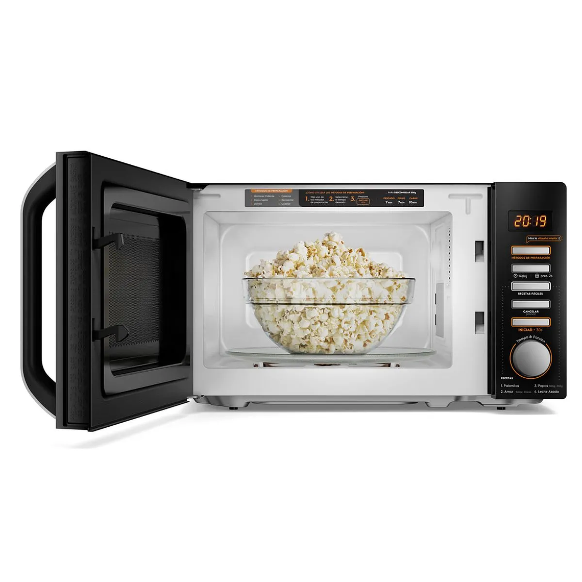 MICROONDAS MADEMSA 20 LITROS DIGITAL DESCONGELAMIENTO INTELIGENTE MM20FBH NEGRO 5