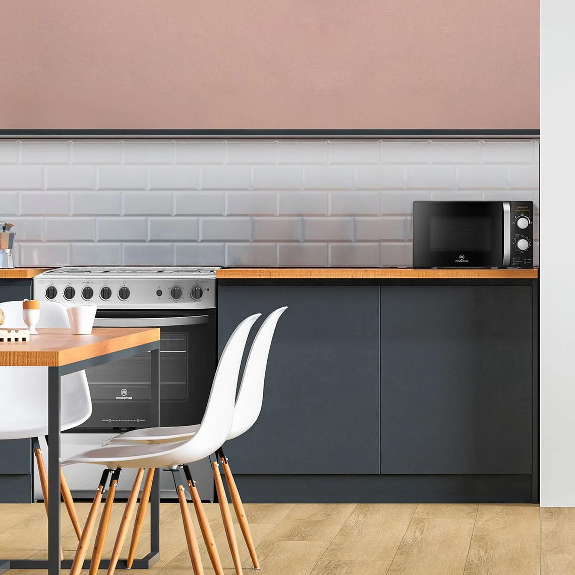 MICROONDAS MADEMSA 20 LITROS MANUAL DESCONGELAMIENTO INTELIGENTE MM20FBM NEGRO 5