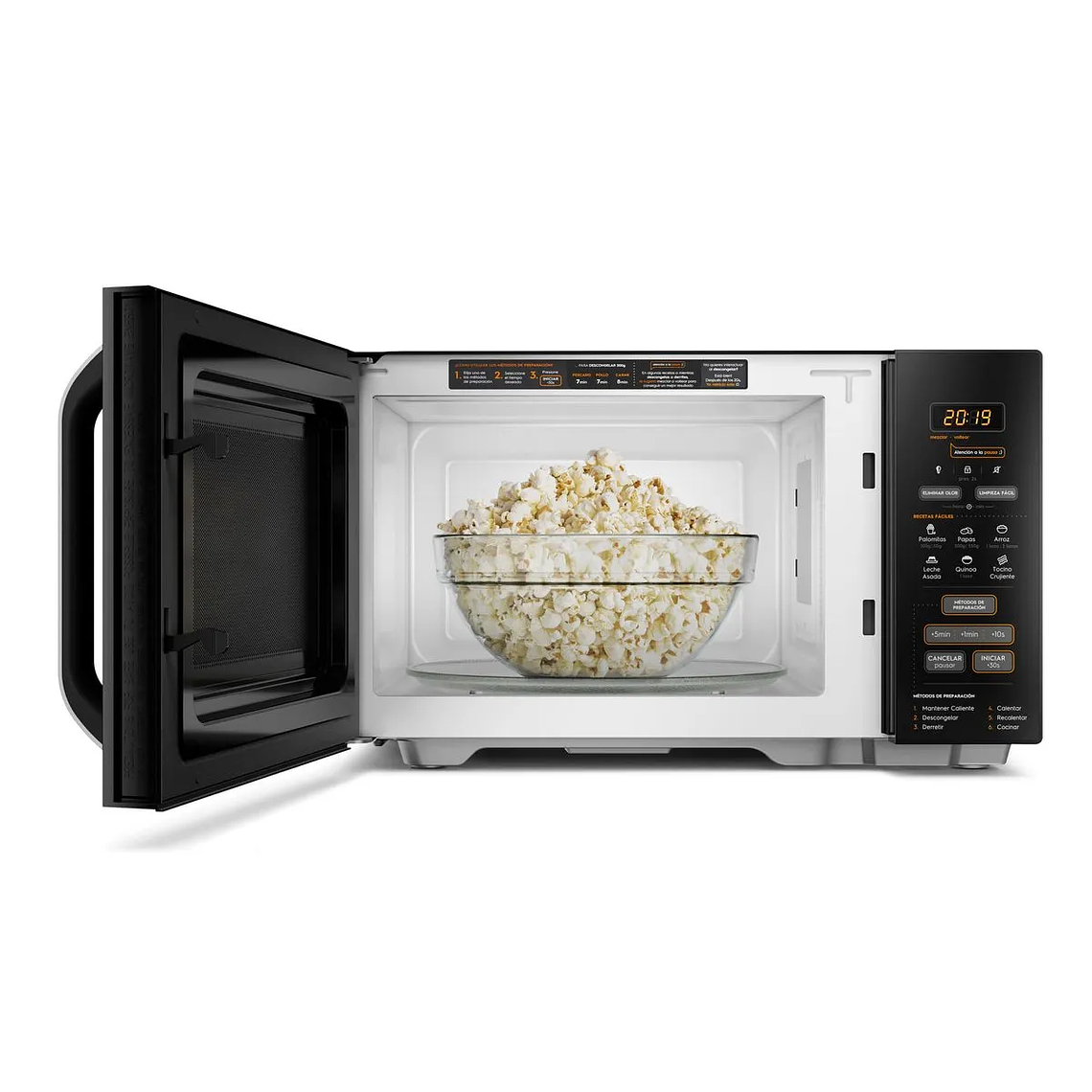 MICROONDAS MADEMSA 28 LITROS DIGITAL DESCONGELAMIENTO INTELIGENTE MM28FB NEGRO 6