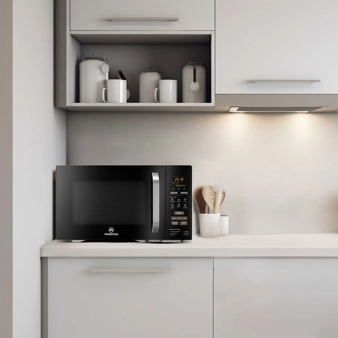 MICROONDAS MADEMSA 31 LITROS DIGITAL DESCONGELAMIENTO INTELIGENTE MM31FB NEGRO 4