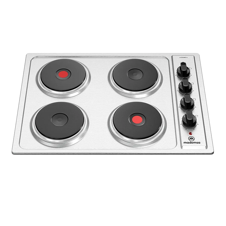 ENCIMERA ELÉCTRICA 4 PLATOS LUZ INDICADORA DE FUNCIONAMIENTO M EE48ED A INOX 1