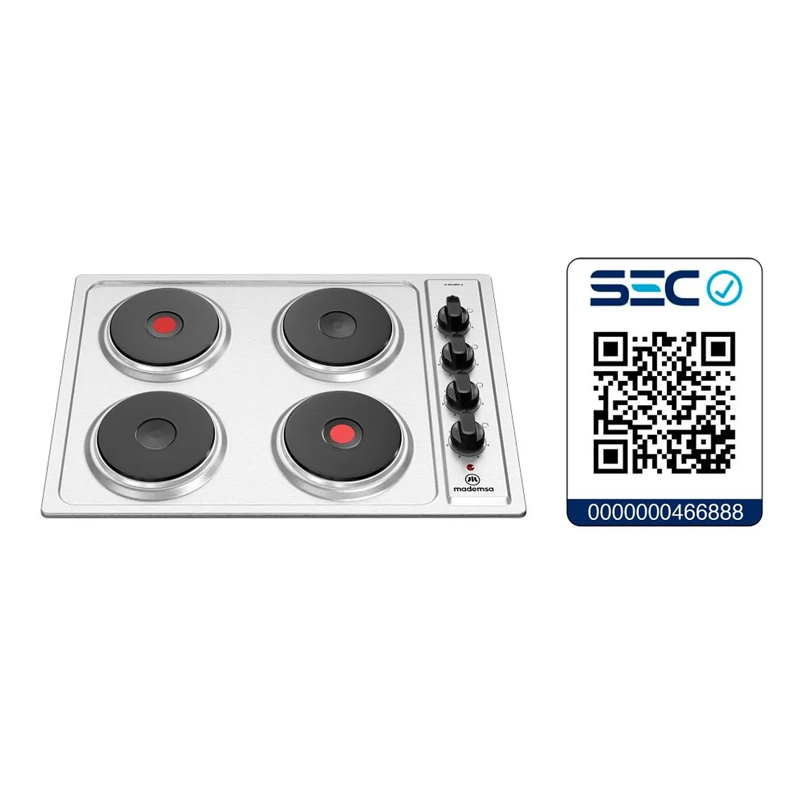 ENCIMERA ELÉCTRICA 4 PLATOS LUZ INDICADORA DE FUNCIONAMIENTO M EE48ED A INOX 8