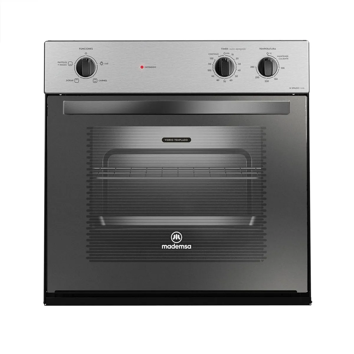HORNO EMPOTRABLE ELÉCTRICO MADEMSA 66L TIMER Y CAVIDAD ESMALTADA M SPAZIO 140A GRIS 1