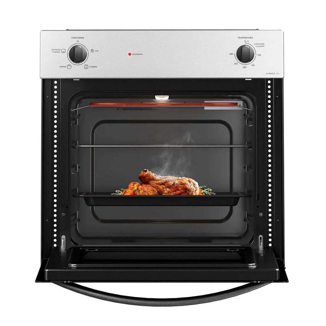HORNO EMPOTRABLE ELÉCTRICO MADEMSA 66L TIMER Y CAVIDAD ESMALTADA M SPAZIO 110A NEGRO 7