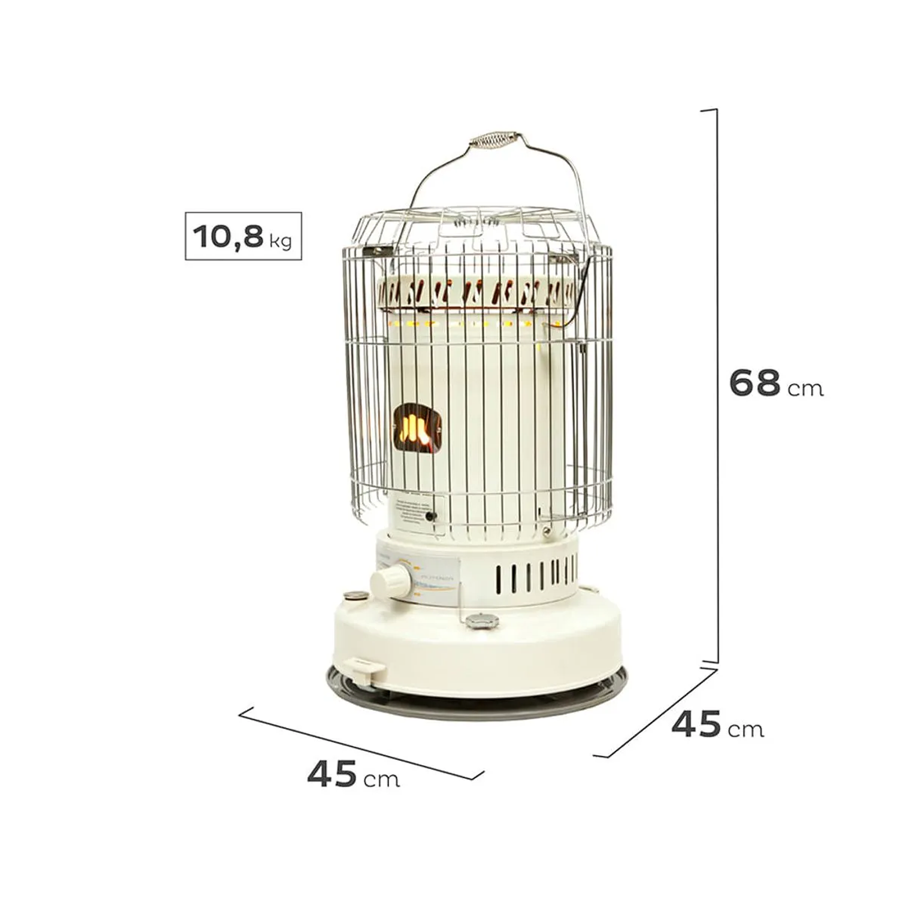ESTUFA PARAFINA MECHA MADEMSA 7,2 LITROS 6,2 KW ENCENDIDO AUTOMÁTICO POTENZA