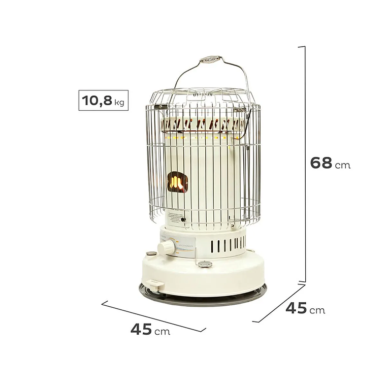 ESTUFA PARAFINA MECHA MADEMSA 7,2 LITROS 6,2 KW ENCENDIDO AUTOMÁTICO POTENZA 6