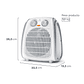 TERMOVENTILADOR MADEMSA 1800W 2 VELOCIDADES Y TERMOSTATO TV300 BLANCO - Miniatura 4