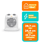 TERMOVENTILADOR MADEMSA 2000W 2 VELOCIDADES Y TERMOSTATO TV1000 BLANCO - Miniatura 2