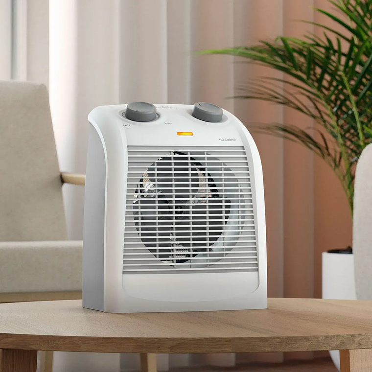 TERMOVENTILADOR MADEMSA 2000W 2 VELOCIDADES Y TERMOSTATO TV1000 BLANCO 6