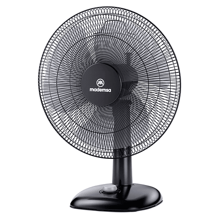 VENTILADOR SOBREMESA MADEMSA 40W 3 VELOCIDADES Y SILENCIOSO 40,6 CM DFM16 NEGRO