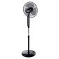 VENTILADOR PEDESTAL MADEMSA 55W TIMER Y ALTURA REGULABLE 40,6CM SF160 NEGRO - Miniatura 4
