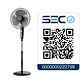 VENTILADOR PEDESTAL MADEMSA 55W TIMER Y ALTURA REGULABLE 40,6CM SF160 NEGRO - Miniatura 9