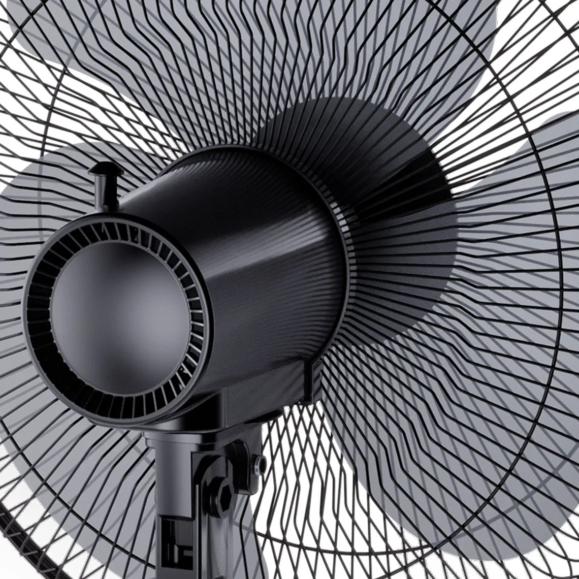 VENTILADOR PEDESTAL MADEMSA 55W TIMER Y ALTURA REGULABLE 40,6CM SF160 NEGRO 7