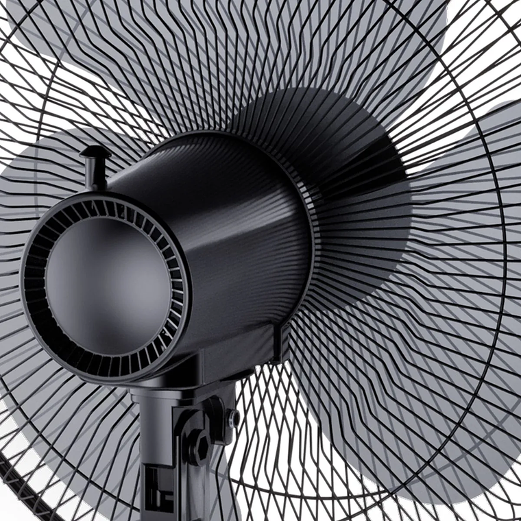 VENTILADOR PEDESTAL MADEMSA 55W TIMER Y ALTURA REGULABLE 40,6CM SF160 NEGRO 7