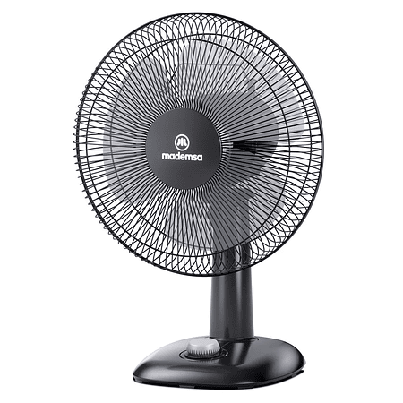 VENTILADOR SOBREMESA MADEMSA 45W 3 VELOCIDADES Y SILENCIOSO 30,5CM DFM12 NEGRO