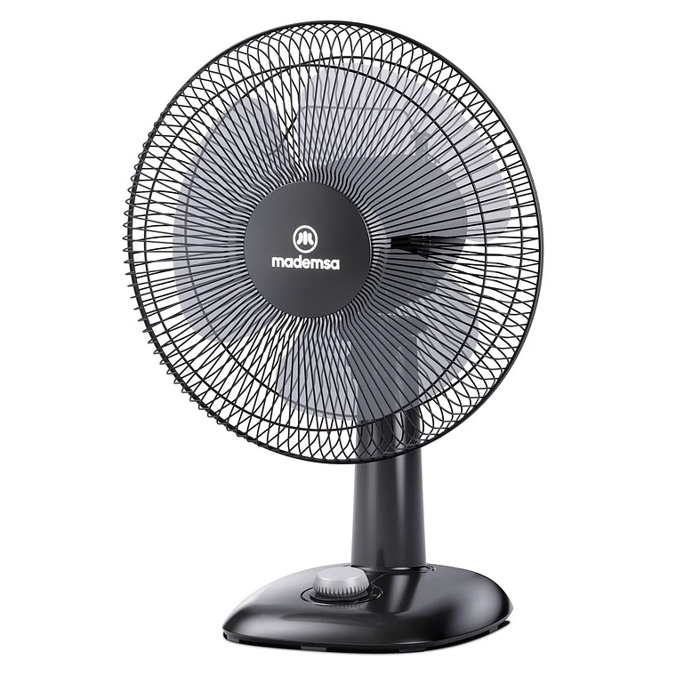 VENTILADOR SOBREMESA MADEMSA 45W 3 VELOCIDADES Y SILENCIOSO 30,5CM DFM12 NEGRO 1