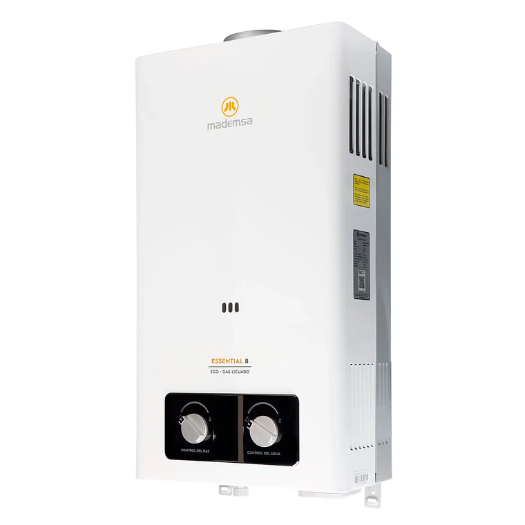 CALEFONT GAS LICUADO MADEMSA 8 LITROS TIRO NATURAL IONIZADO ESSENTIAL 8 ECO GL BLANCO 2