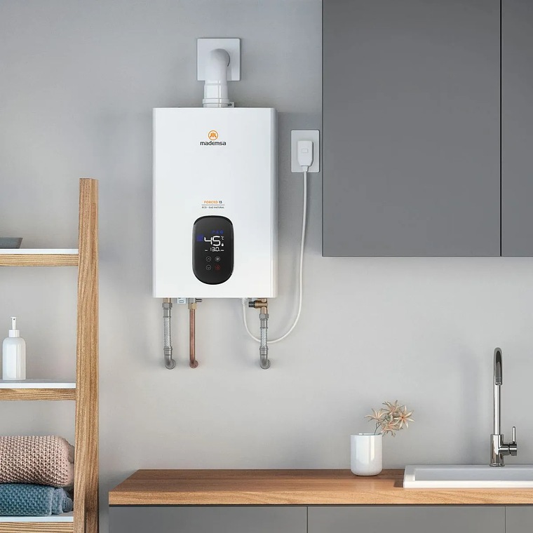 CALEFONT MADEMSA ELECTRICO IONIZADO 13 LITROS GAS NATURAL FORCED ECO GN 8