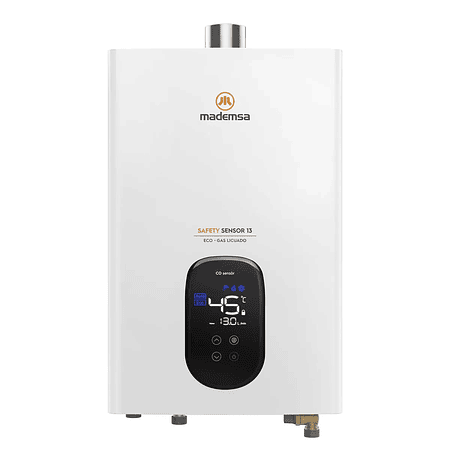 CALEFONT GAS LICUADO MADEMSA 13 LITROS TIRO FORZADO SENSOR MONÓXIDO DE CARBONO 13 ECO GL