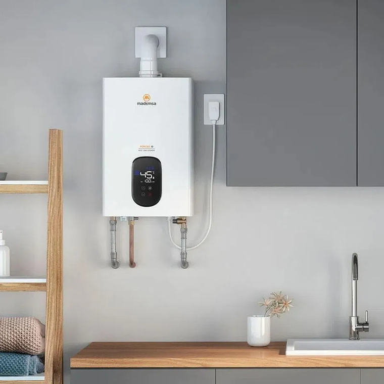 CALEFONT GAS LICUADO MADEMSA 13 LITROS TIRO FORZADO SENSOR MONÓXIDO DE CARBONO 13 ECO GL 7