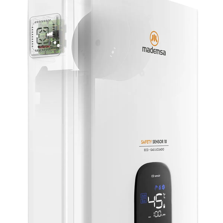 CALEFONT GAS LICUADO MADEMSA 10 LITROS TIRO FORZADO SENSOR MONÓXIDO DE CARBONO 10 ECO GL 6