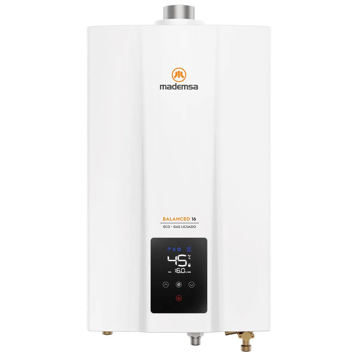 CALEFONT GAS LICUADO MADEMSA 16 LITROS TIRO BALANCEADO CÁMARA ESTANCA BALANCED 16 ECO GL 1