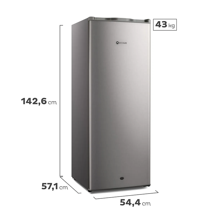 CONGELADOR FREEZER MADEMSA VERTICAL 157L FRÍO DIRECTO CON PUERTA REVERSIBLE M265V INOX 4