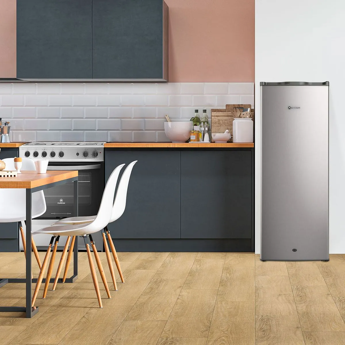 CONGELADOR FREEZER MADEMSA VERTICAL 157L FRÍO DIRECTO CON PUERTA REVERSIBLE M265V INOX 8