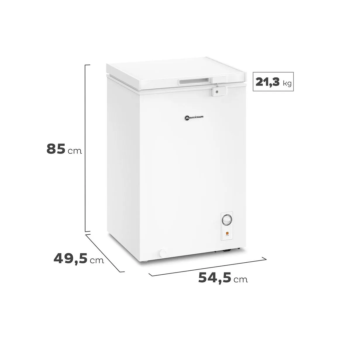 CONGELADOR FREEZER MADEMSA HORIZONTAL DUAL 99L FRÍO DIRECTO M100D BLANCO 3
