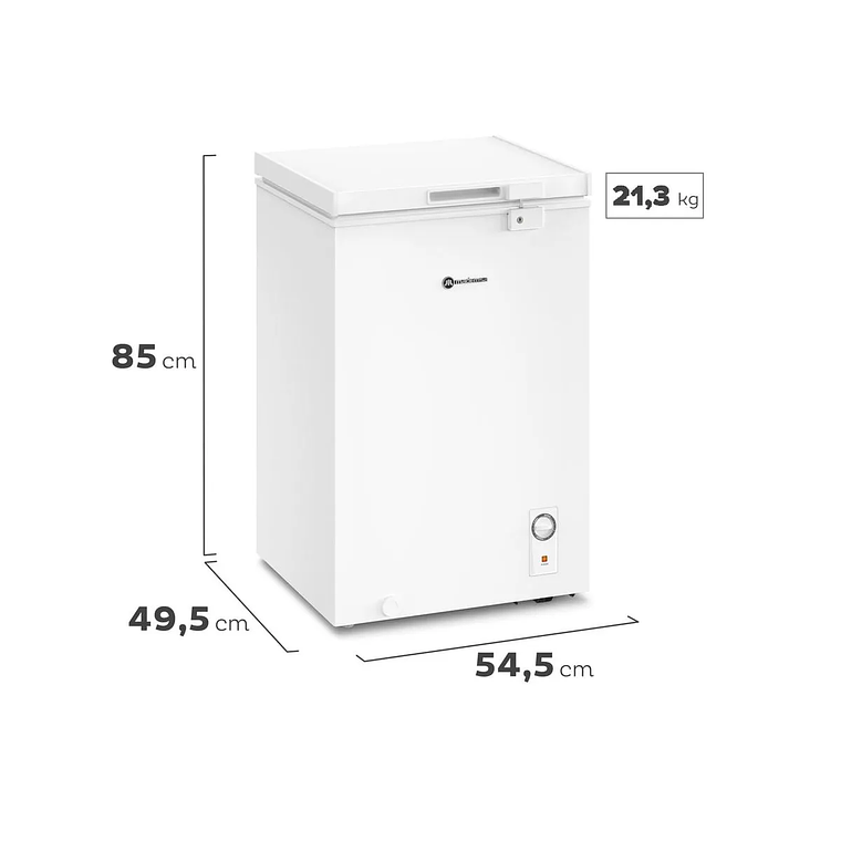 CONGELADOR FREEZER MADEMSA HORIZONTAL DUAL 99L FRÍO DIRECTO M100D BLANCO 3