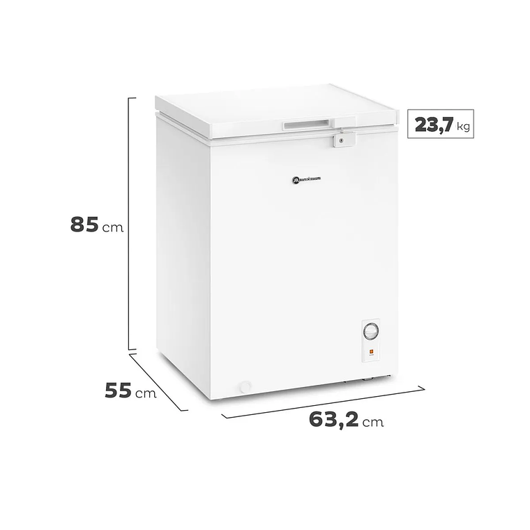 CONGELADOR FREEZER MADEMSA HORIZONTAL DUAL 142L FRÍO DIRECTO M150D BLANCO 4