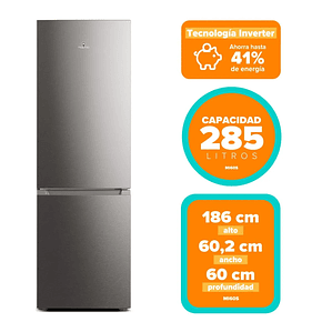 REFRIGERADOR MADEMSA 285L NO FROST BOTTOM FREEZER INVERTER EFFICIENT MI60S INOX