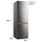 REFRIGERADOR MADEMSA 285L NO FROST BOTTOM FREEZER INVERTER EFFICIENT MI60S INOX - Miniatura 4