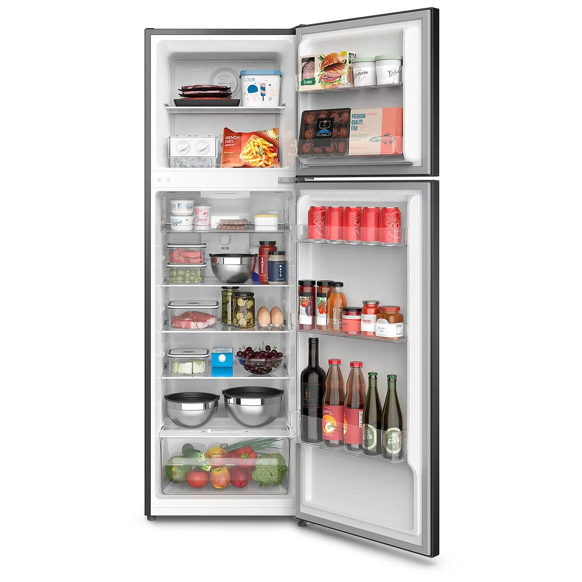 REFRIGERADOR MADEMSA 247L NO FROST TOP FREEZER INVERTER PUERTA REVERSIBLE ALTUS 1250B NEGRO 7