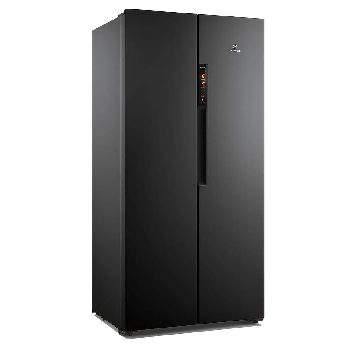 REFRIGERADOR MADEMSA 426L NO FROST SIDE BY SIDE INVERTER PANEL DIGITAL MAS430B NEGRO 3
