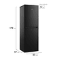 REFRIGERADOR MADEMSA 248L FRÍO DIRECTO BOTTOM FREEZER PUERTA REVERSIBLE MED250B NEGRO - Miniatura 4