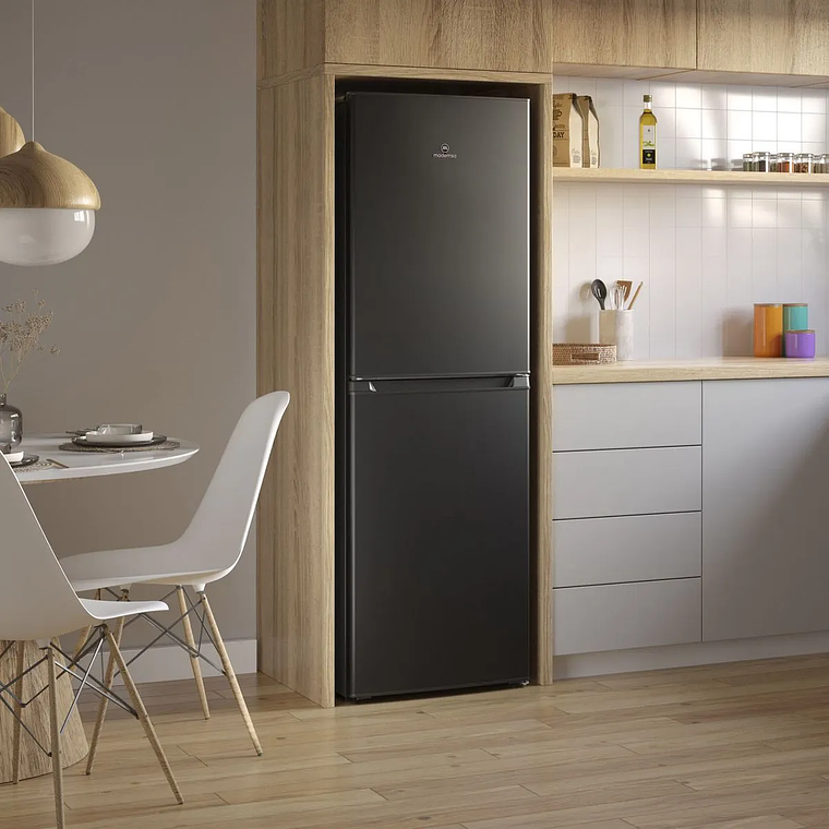 REFRIGERADOR MADEMSA 248L FRÍO DIRECTO BOTTOM FREEZER PUERTA REVERSIBLE MED250B NEGRO 7