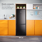 REFRIGERADOR MADEMSA 166L FRÍO DIRECTO BOTTOM FREEZER PUERTA REVERSIBLE MED165B NEGRO - Miniatura 7