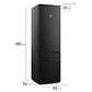 REFRIGERADOR MADEMSA 262L FRÍO DIRECTO BOTTOM FREEZER PUERTA REVERSIBLE MED270B NEGRO - Miniatura 4