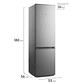 REFRIGERADOR MADEMSA 262L FRÍO DIRECTO BOTTOM FREEZER PUERTA REVERSIBLE MED270 SILVER - Miniatura 4