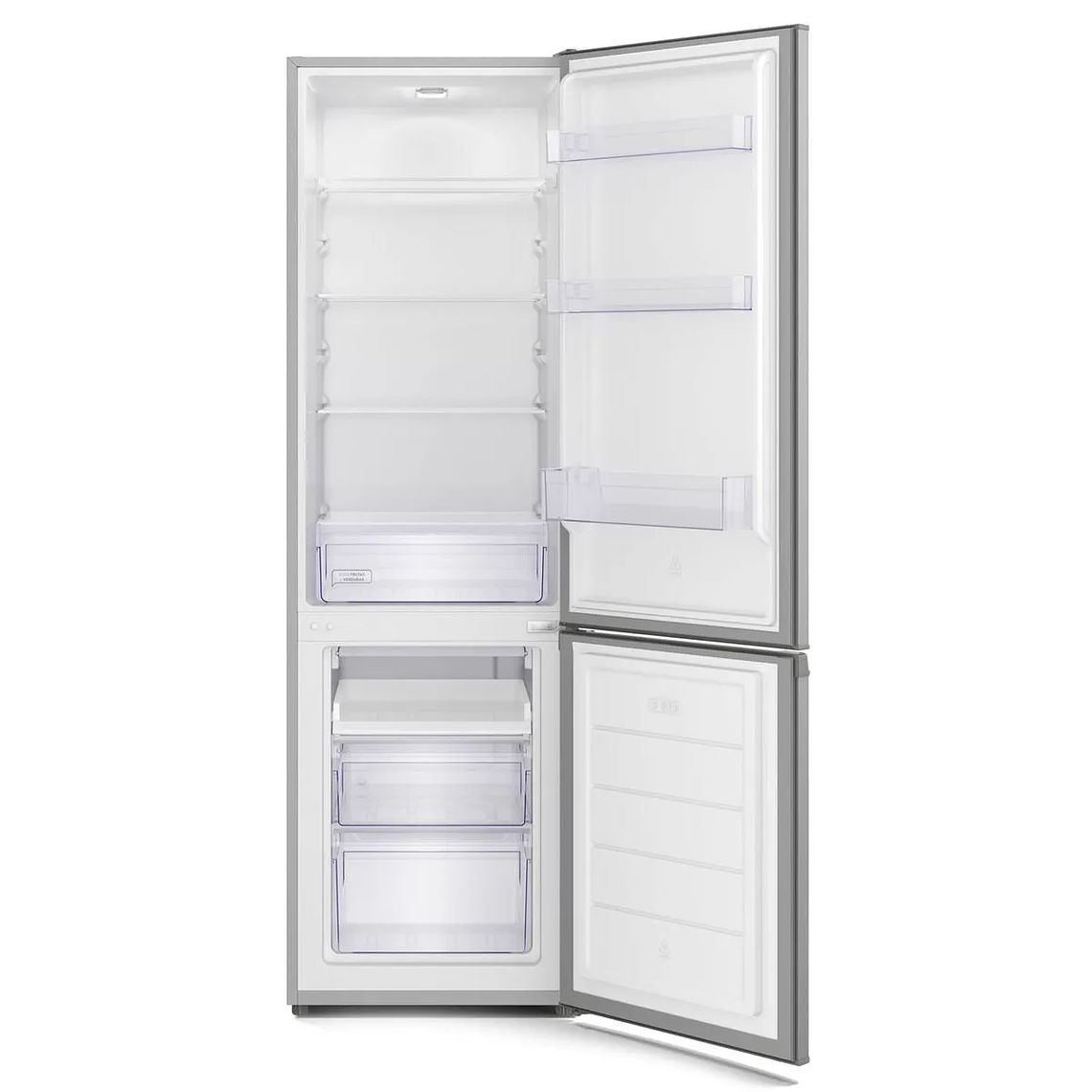 REFRIGERADOR MADEMSA 262L FRÍO DIRECTO BOTTOM FREEZER PUERTA REVERSIBLE MED270 SILVER 5